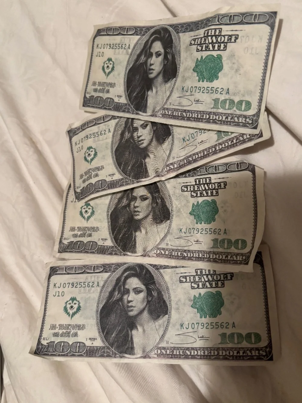 Shakira Collectible Game Money Note